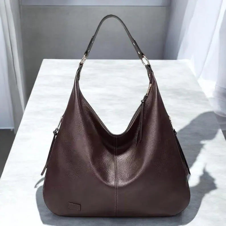 PU Leather Hobo Bag: Large Designer Shoulder Bag