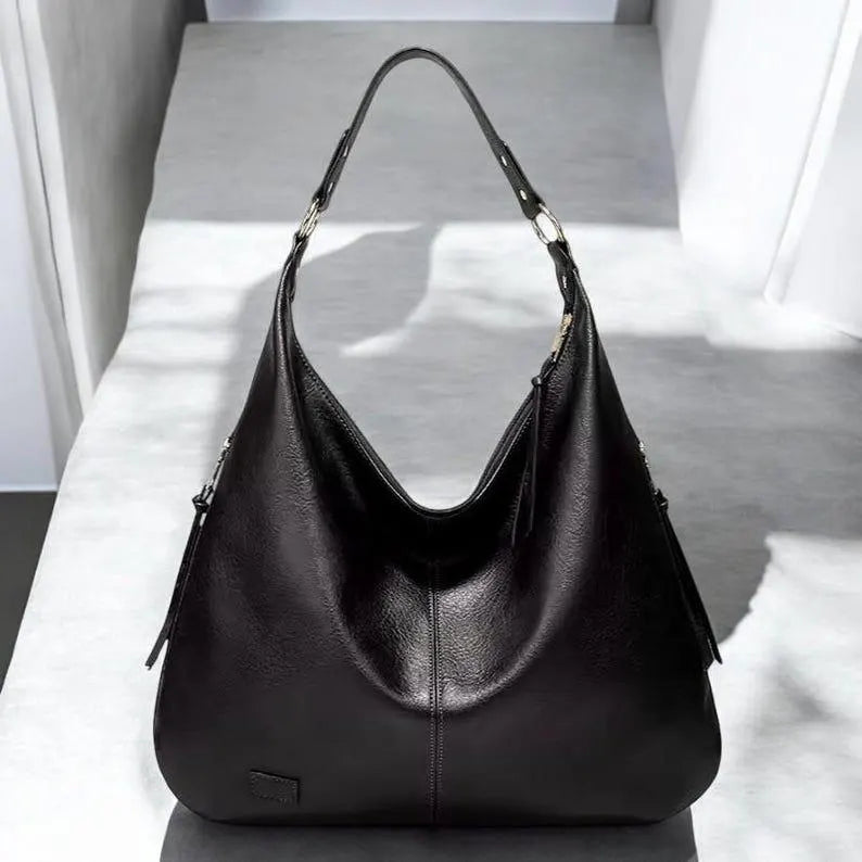PU Leather Hobo Bag: Large Designer Shoulder Bag