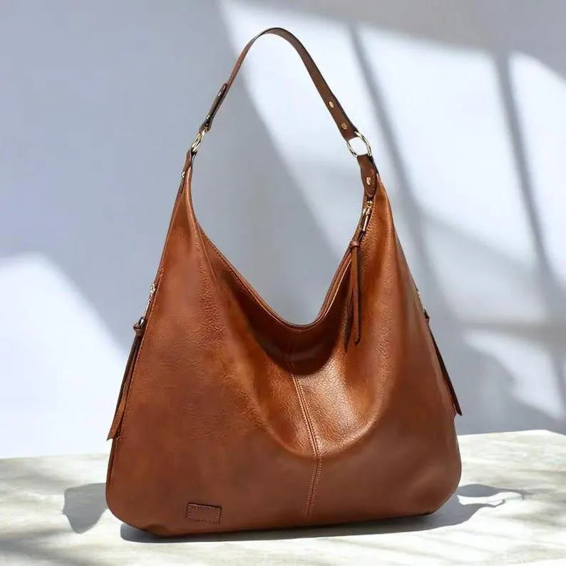 PU Leather Hobo Bag: Large Designer Shoulder Bag