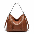 Large PU Leather Hobo Bag: Women's Shoulder Tote Purse