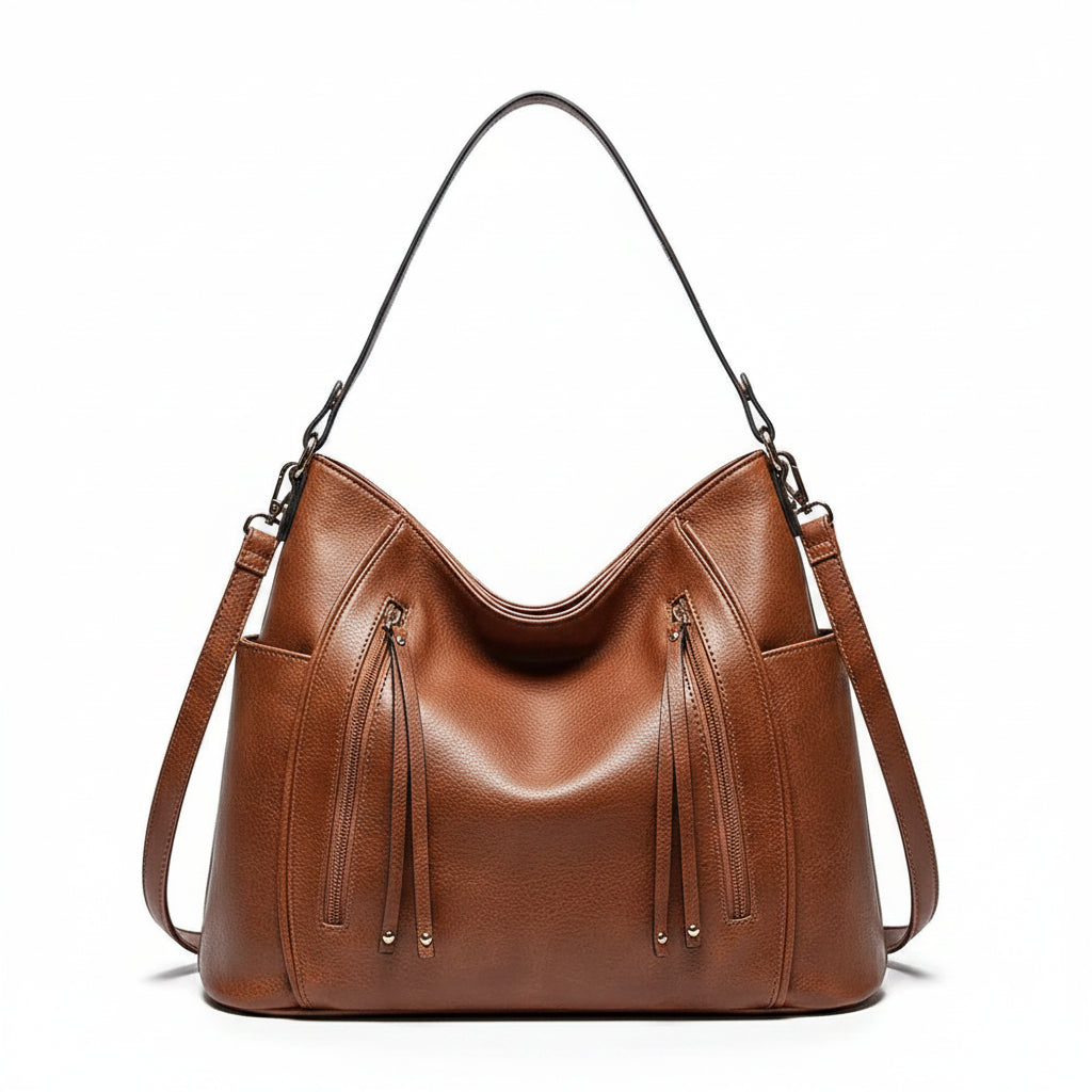 Large PU Leather Hobo Bag: Women's Shoulder Tote Purse