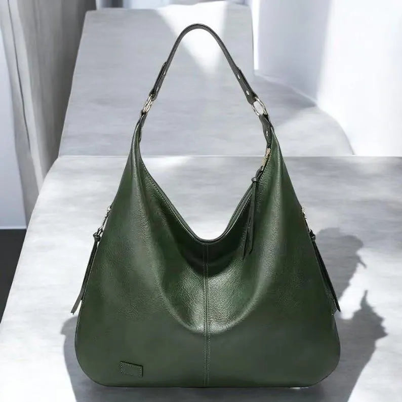 PU Leather Hobo Bag: Large Designer Shoulder Bag