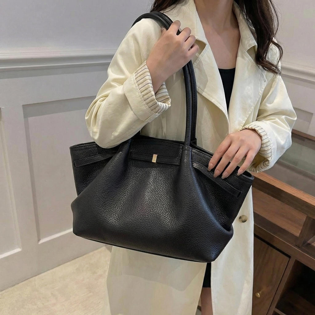Leather Shoulder Tote Bag – Everyday Work & Travel Bag