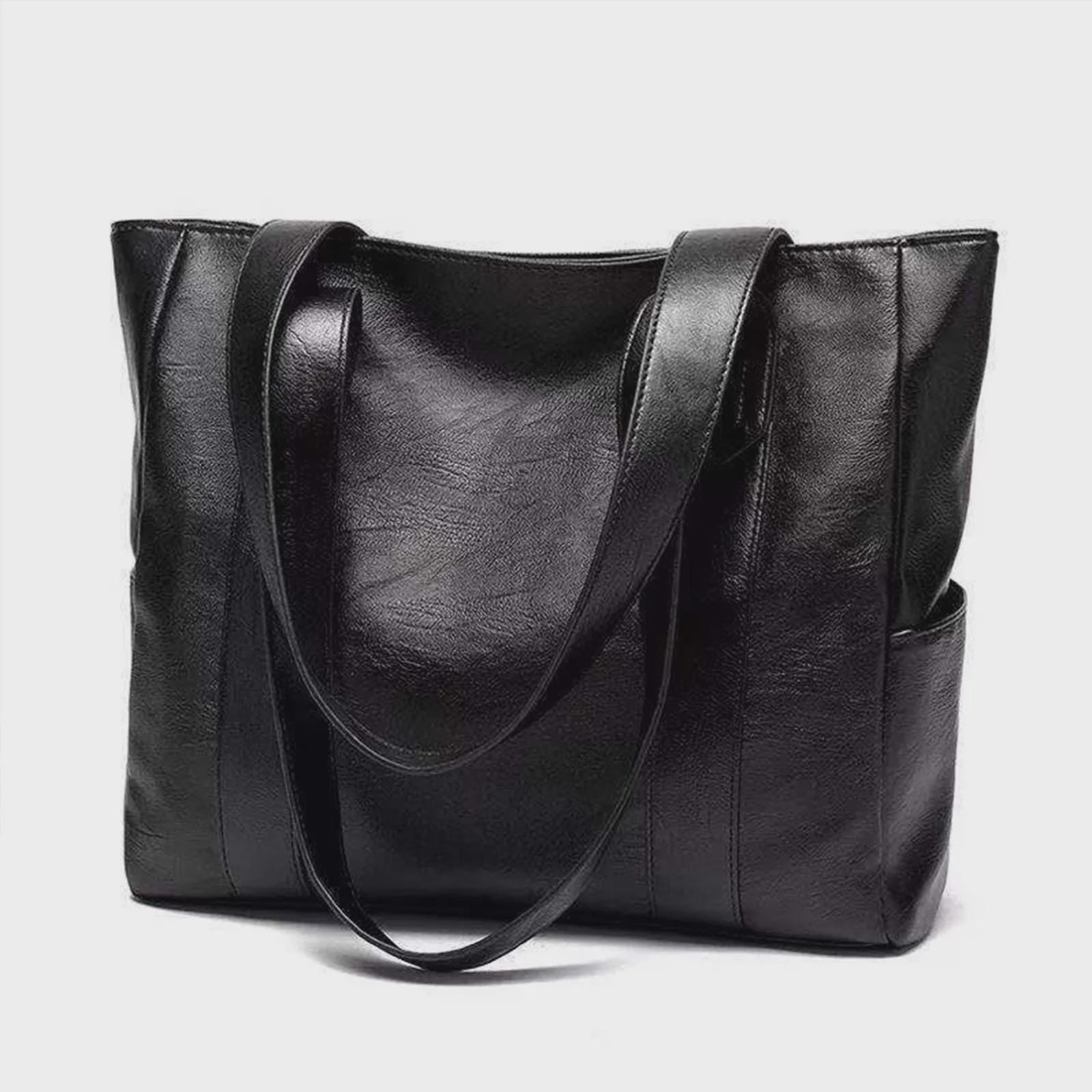 Soft Leather Tote Bag for Women – Large Capacity Shoulder Bag